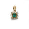 Pendentif en or jaune, diamants et émeraude 58 Facettes 260187R