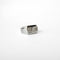 51 Tank Art déco - Bague en or gris et diamants 58 Facettes