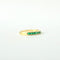 55 Demi-alliance - Bague en or jaune 18 carats et émeraudes 58 Facettes