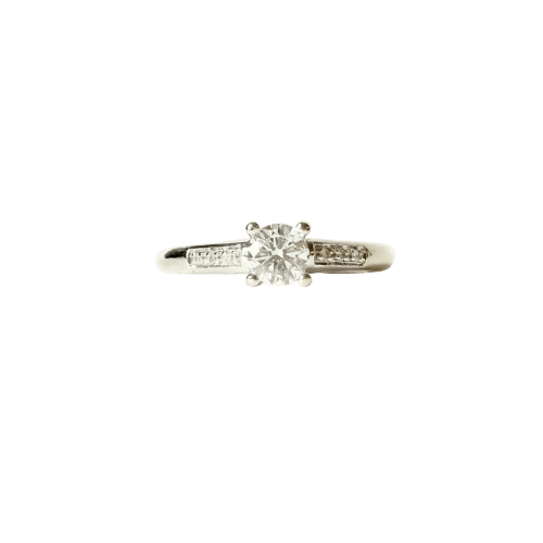 Mauboussin - Bague solitaire en or blanc et diamants