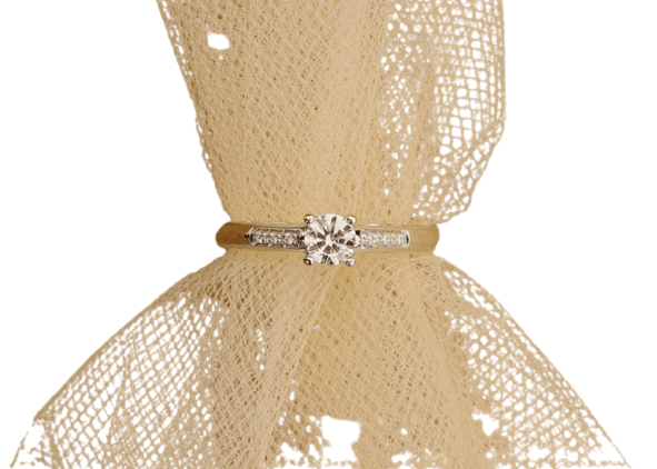 Bague 53 Mauboussin - Bague solitaire en or blanc 18 carats et diamants 58 Facettes BIJ137