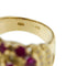 53 Bague bandeau en or jaune avec rubis et diamants 58 Facettes 41527