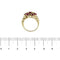 53 Bague bandeau en or jaune avec rubis et diamants 58 Facettes 41527
