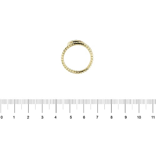 57 Bague serpent en or jaune avec émeraude et diamants 58 Facettes 40135