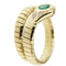 57 Bague serpent en or jaune avec émeraude et diamants 58 Facettes 40135