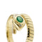 57 Bague serpent en or jaune avec émeraude et diamants 58 Facettes 40135