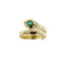 57 Bague serpent en or jaune avec émeraude et diamants 58 Facettes 40135