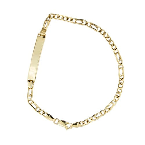 Bracelet homme à plaque en or jaune 58 Facettes 40714