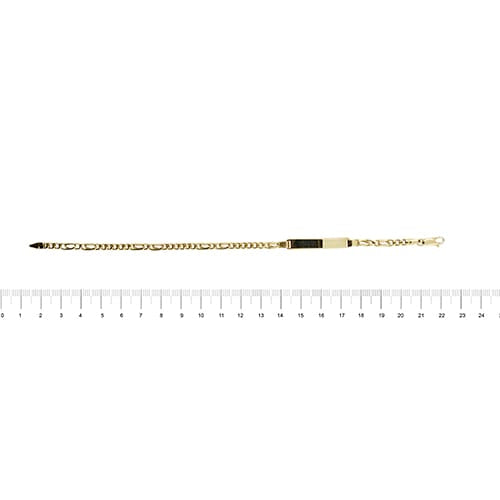 Bracelet homme à plaque en or jaune 58 Facettes 40714