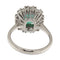 54 Bague vintage en or blanc, émeraude 0,92 ct et diamants 58 Facettes G3995