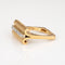 Bague 52 Bague carrée vintage années 1970 en or jaune 18 ct et diamants 58 Facettes G14006
