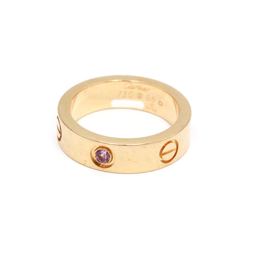 55 Cartier Love - Alliance en or rose et saphir rose 58 Facettes 260194R