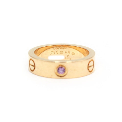 55 Cartier Love - Alliance en or rose et saphir rose 58 Facettes 260194R