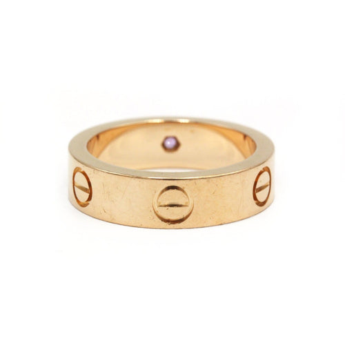55 Cartier Love - Alliance en or rose et saphir rose 58 Facettes 260194R