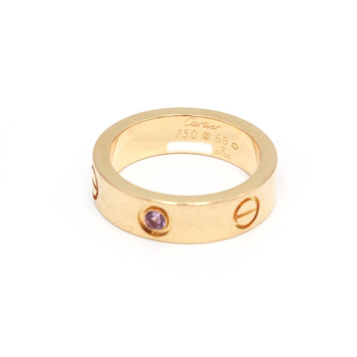 55 Cartier Love - Alliance en or rose et saphir rose 58 Facettes 260194R