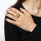 Bague 58 Bague dôme cannelée vintage en or jaune 18 carats et diamants 58 Facettes G14004