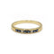 55 Demi-alliance - Bague en or jaune, diamants et saphirs 58 Facettes 260196R