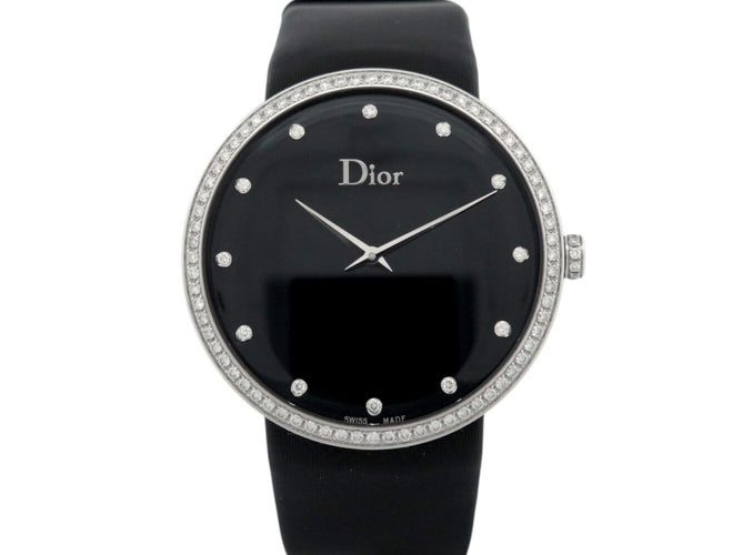 Dior La D de Dior - Montre 38 mm en acier et diamants 58 Facettes 276018