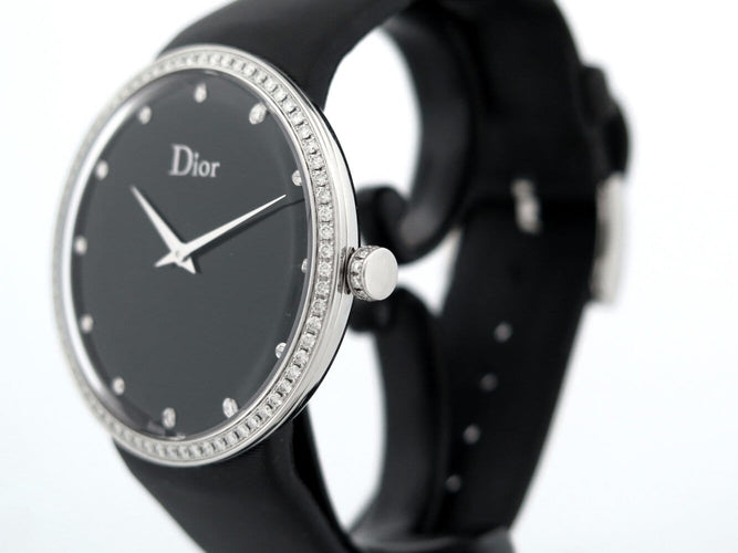 Dior La D de Dior - Montre 38 mm en acier et diamants 58 Facettes 276018