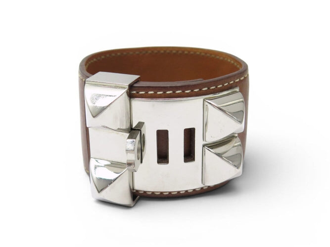 Hermès Médor Collier de Chien - Bracelet en cuir Barénia 58 Facettes 276193