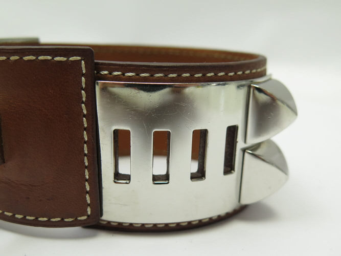 Hermès Médor Collier de Chien - Bracelet en cuir Barénia 58 Facettes 276193