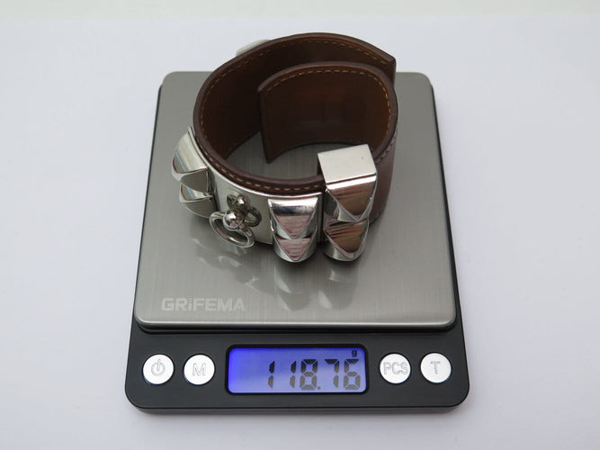 Hermès Médor Collier de Chien - Bracelet en cuir Barénia 58 Facettes 276193