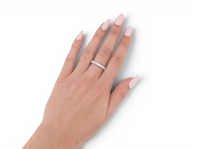 55 Alliance américaine - Bague T55 en or blanc 18k et diamants 2 ct 58 Facettes 276203