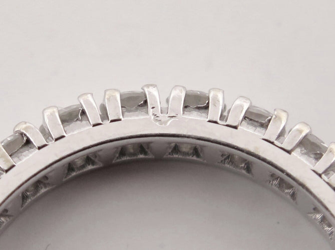 55 Alliance américaine - Bague T55 en or blanc 18k et diamants 2 ct 58 Facettes 276203