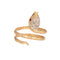 Bague 62 Bague serpent vintage en or jaune 18 carats, diamants et rubis 58 Facettes G14008