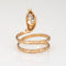 Bague 62 Bague serpent vintage en or jaune 18 carats, diamants et rubis 58 Facettes G14008
