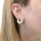 Boucles d'oreilles créoles en or jaune et diamants 58 Facettes 35888