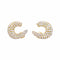 Boucles d'oreilles créoles en or jaune et diamants 58 Facettes 35888