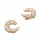 Boucles d'oreilles créoles en or jaune et diamants 58 Facettes 35888