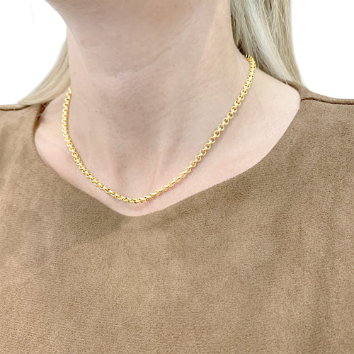 Collier maille jaseron en or jaune 58 Facettes 35825