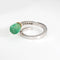 Bague Bague bypass en or blanc 14k avec émeraude cannelée et diamants 58 Facettes G13993
