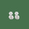 Puces d'oreilles en or gris 18k et diamants E-VS1 58 Facettes FB11569