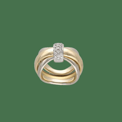53 Pomellato - Bague en or 18k deux tons et diamants 58 Facettes FB11641