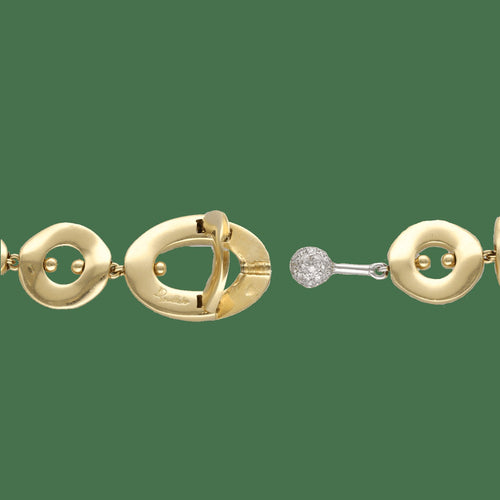 Pomellato Maillon Géométrique - Collier en or jaune et diamants 58 Facettes FB11635