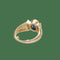 51 Bague en or jaune 18k avec saphir et diamants 58 Facettes FB11629