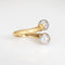 Bague 57 Bague bypass double orbe en or jaune 18 carats et diamants 58 Facettes G14009
