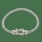 Fred Force 10 - Bracelet Grand Modèle en or gris 18k et acier 58 Facettes FB11702