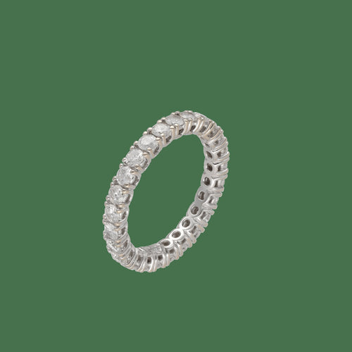 53 Alliance en or gris 18k et diamants 1,5 ct 58 Facettes FB11709