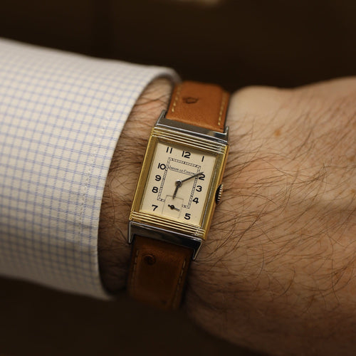 Jaeger-LeCoultre Reverso - Montre vintage en or 18k et acier 58 Facettes FB11511