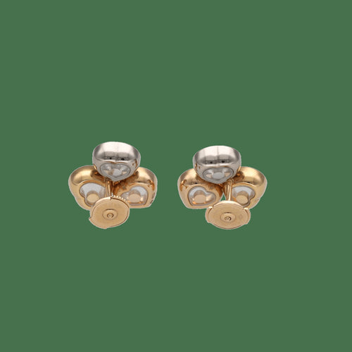 Chopard Happy Curve - Boucles d'oreilles en trois ors 18k et diamants 58 Facettes FB11745