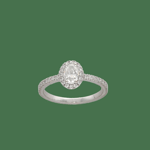 52 Solitaire - Bague en or gris et diamants 58 Facettes FB11770