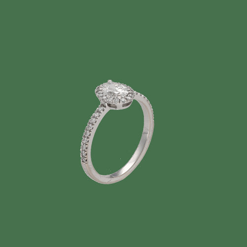 52 Solitaire - Bague en or gris et diamants 58 Facettes FB11770
