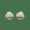 Puces d'oreilles en or gris, platine et diamants G-VS 58 Facettes FB11776