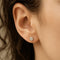 Puces d'oreilles en or gris, platine et diamants G-VS 58 Facettes FB11776
