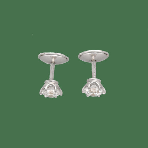 Puces d'oreilles en or gris, platine et diamants G-VS 58 Facettes FB11776