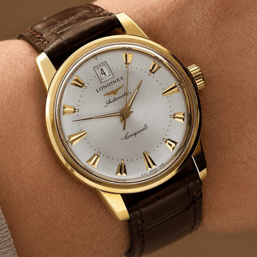 Longines Conquest Heritage - Montre 35 mm en or 18k 58 Facettes FB11785